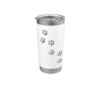 Sello de pata de cachorro para amantes de los perros, derechos de rescate de animales Vaso térmico de acero inoxidable de doble pared