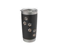 Sello de pata de cachorro para amantes de los perros, derechos de rescate de animales Vaso térmico de acero inoxidable de doble pared