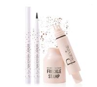 Sello de Pecas,Herramienta de Maquillaje de Pecas Falsas,Freckles Pen de Maquillaje,Freckle Pen,Impermeable de Larga Duración,Efecto de Peca Naturales Realistas,Mujeres Y Niñas(Marrón medio y café)