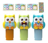Sello de pegatinas, libro de calcomanías de animales fácil de usar, divertida herramienta de aprendizaje cognitivo, relleno de cesta de Pascua, calcomanías en forma de animal y sello mágico para niños