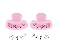 Sello de pestañas inferiores, herramienta de maquillaje de aspecto natural de ojos rápidos, herramienta aplicadora de pestañas, plantilla de pestañas, 1 par de sellos de silicona reutilizables para