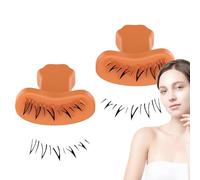 Sello de pestañas inferiores: herramienta de maquillaje de aspecto natural de ojos rápidos, herramienta aplicadora de pestañas, plantilla de pestañas, 1 par de sellos de silicona reutilizables para