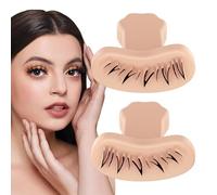 Sello de pestañas inferiores,Sello de pestañas postizas, Herramienta de maquillaje portátil con sello de pestañas de silicona, Dispositivo portátil de maquillaje de pestañas con mango cómodo para el h