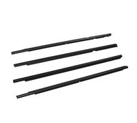 Sello de puerta de automóvil, 4 piezas de borde de goma para ventana de automóvil para Mitsubishi para Lancer 2.0L 2.4L 2008-2017 Burlete de puerta 5727A005 5727A006 QAQMHVCVB (cromo) (negro)
