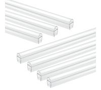 Sello de puerta, tira de sellado para puerta de ducha, barrido de puerta de ducha de vidrio, barrido de puerta de ducha sin marco de 8.2 pies para detener fugas de ducha, tipo U, apto para puertas de