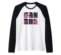 Sello de Rana Estilo Bohemio, diseño Vintage de Rana Camiseta Manga Raglan