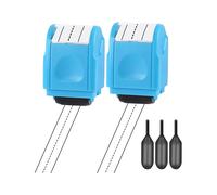 Sello de Rodillo con LíNeas de Escritura a Mano de 2 Piezas, Sello de Rodillo de LíNea de PráCtica Autoentintado con 3 Recambios, Azul