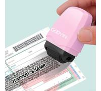 Sello de rodillo para proteger los datos personales del robo de identidad y la divulgación (rosa)