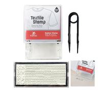 Sello de Ropa y Libros Compacto Personalizable para Adultos y Niños, Sello Personalizado de para Ropa Infantil, Incluye Cartucho de Tinta, Letras y Números para Identificación Duradera y Eficiente