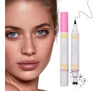 Sello De,Rotulador Para Puntos De Maquillaje Resistente Al Agua 2 En 1 Estampillas Falsas Delineador De Ojos Maquillaje Natural Look