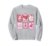 Sello de San Valentín Collage Corazones Lazos Lindo Amor Estético Sudadera