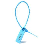 Sello de seguridad a prueba de manipulaciones, sello de plástico numerado, etiqueta para extintor equipaje, 250 mm (100 piezas x azul)