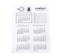 Sello de silicona, sellos de calendario mixtos, sello de goma transparente para diario de balas para álbumes de recortes, desguace, diarios y tarjetas postales para hacer decoración, 11 x 16 cm