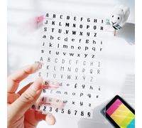 Sello de silicona transparente con 26 letras del alfabeto en mayúsculas y minúsculas para hacer tarjetas, decoración y álbumes de recortes