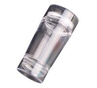 Sello de silicona transparente con cuerpo visible, punta francesa, herramientas de estampado para manicura francesa
