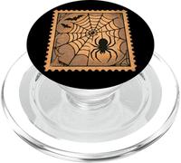 Sello de telaraña de Halloween naranja arañas espeluznantes PopSockets PopGrip para MagSafe