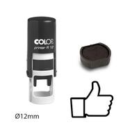 Sello de tinta para pulgares Like COLOP Printer R12 12 mm, color Negro