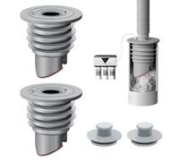 Sello de tubería de residuos para lavadora, paquete de 2 tapones de drenaje de silicona para fregadero de cocina, baño, sellador de tuberías de alcantarillado, protectores de drenaje antiolor, sello