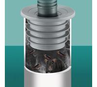 Sello de tubería para protección de línea de drenaje hecho de silicona resistente compatible con desagües de fregadero de lavadora y fregona (L)