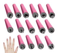 Sello de uñas completo: con 15 lápices con diferentes patrones, ideal para aplicar diseños en uñas artificiales, perfecto para personas creativas que quieren cambiar tu estilo maníaco