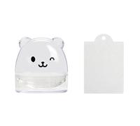 Sello de uñas de oso dulce con raspador de silicona para uñas conjunto de sellos de uñas de punta francesa gelatina uñas arte manicura herramienta