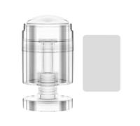 Sello de uñas de punta francesa, sello de silicona, suministros de manicura para salón de belleza, arte de uñas, suministros de manicura de gelatina de silicona giratoria