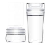 Sello de uñas elástico - Sello de punta francesa de silicona transparente | Kit de estampado de uñas reutilizable con raspadores, herramienta de arte de uñas para manicura de bricolaje, salón