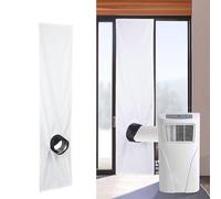 Sello de ventana de aire acondicionado móvil, kit de sellado de ventana ajustable portátil para unidad de CA móvil y secadora de secador, tapón de aire caliente (3 metros)
