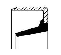 Sello del cubo de la rueda NBR (caucho nitril butadieno) 19036928B CORTECO