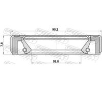 Sello del eje de la caja de cambios 95LAY-60900808R FEBEST para JEEP DODGE
