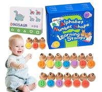 Sello del número de alfabeto, Sellos del alfabeto para Les,Stampers de ortografía de madera - Juegos de matemáticas Portátiles Juguete educativo para Les