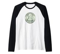 Sello del Ojo de Dios Que Todo lo ve Illuminati Camiseta Manga Raglan