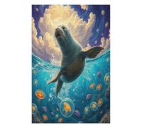Sello del Puerto Puzzle 1000 Piezas Colorido Cartón Paisaje Edificio Rompecabezas Familiar para Toda La Familia Juguete Educativo 3D Maquetas Construir 1000 PCS