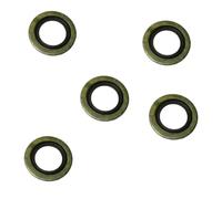 Sello del tapón del cárter de aceite del motor 016393 Compatible con 1007 206 207 208 3008 307 308 406 407 508 07 807 C4 C5 C6(5 pieces)