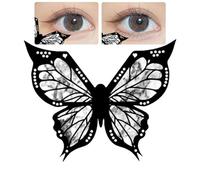 Sello Delineador De Ojos De Mariposa, Plantilla De Delineador De Ojos De Mariposa Negra, Sello De Delineador De Ojos Alado Reutilizable Herramienta De Delineador De Ojos De Plantilla De Mariposa Multi