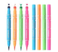 Sello delineador de ojos: herramienta de delineador de ojos con alas de precisión, delineador de ojos líquido de secado rápido | Lápiz delineador de ojos líquido de 4 colores de doble punta y larga du