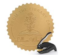 Sello en relieve para libros personalizado, sello en relieve personalizado de biblioteca, sello personalizado para libros, sello personalizado con nombre, de la biblioteca de | Ex Libris Elija fuente