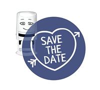 Sello estándar para base NIO Save the date corazón diam. 40mm.
