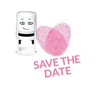 Sello estándar para base NIO Save the date corazon huellas diam. 40mm.
