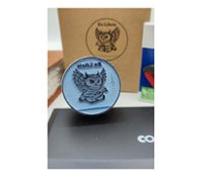 Sello Exlibris De Madera + Tampon Buho Alado
