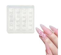 Sello floral 3D para decoración de uñas, molde de silicona para decoración de uñas, molde para decoración de camelia - Estampado floral - Herramientas para decoración de uñas DIY