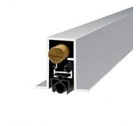 Sello inferior de puerta automática oculto aluminio | Blanco plateado, varios tamaños, escenario de uso: hotel, dormitorio, estudio, oficina(Recessed-3,70*26*1000mm)