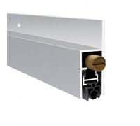 Sello inferior de puerta automática oculto aluminio | Blanco plateado, varios tamaños, escenario de uso: hotel, dormitorio, estudio, oficina(Left Outward Opening,70*26*1000mm)