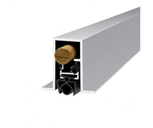 Sello inferior de puerta automática oculto aluminio | Blanco plateado, varios tamaños, escenario de uso: hotel, dormitorio, estudio, oficina(Recessed-2,70*26*1000mm)