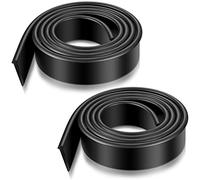 Sello inferior de puerta de ducha de 36 pulgadas, tira de sellado impermeable para puerta de ducha para el hogar, baño, ducha, negro (2 rollos)
