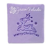 Sello Jabón Reno Papá Noel | Ideal decorar jabones navideños. Diseño 'Merry Christmas'. Fácil de usar con jabones naturales. Divertido reno incluido. Tamaño 3,7 x 3,5 cm.