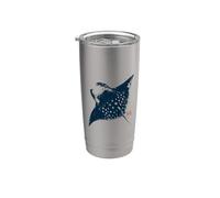 Sello Kanji de Arte Japonés del Océano Gyotaku Stingray Vaso térmico de acero inoxidable de doble pared