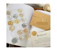 Sello Lacre Adhesivo 18 unid/set Retro sello de cera pegatina Vintage Floral sobre sello pegatina decoración DIY estéreo pegatina for álbum de recortes(Yellow Candy)