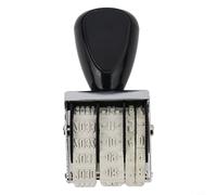 Sello manual de fecha con rueda para papeleo, oficina, escuela, calendario, función del hogar, sello de tinta blanca para documentos y flexible 20202031