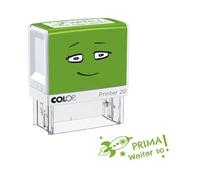 Sello motivacional NIO School «¡GENIAL, sigue así!», tinta de impresión verde suave, 38 x 14 mm